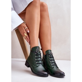 Jezzi Botines bajos con aislamiento, cremallera y adorno, verde Nevalia 7