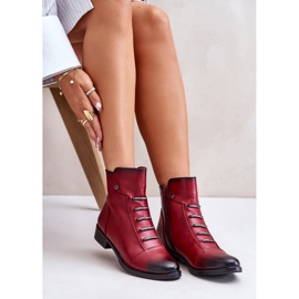 Jezzi Botas planas aislantes de mujer, burdeos Labise rojo 7