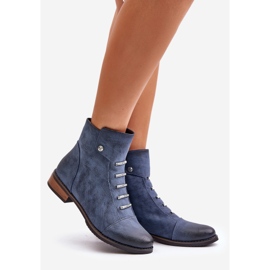 Jezzi Botas planas de mujer con aislamiento Labise azul 1 Jezzi Botas planas de mujer con aislamiento Labise azul 1
