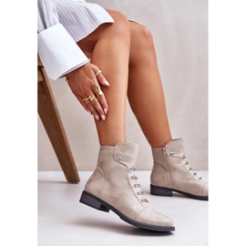 Jezzi Botas planas de mujer con aislamiento Labise beige 8