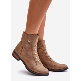 Jezzi Botas planas aislantes para mujer, Labise dorado 1 Jezzi Botas planas aislantes para mujer, Labise dorado 1