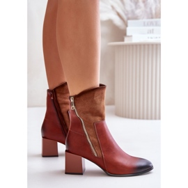 Botas aislantes de mujer marrones con tacón alto Relabina marrón 6