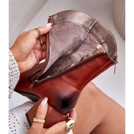 Botas aislantes de mujer marrones con tacón alto Relabina marrón 9