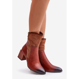 Botas aislantes de mujer marrones con tacón alto Relabina marrón 1