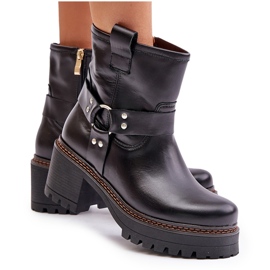 Botas Mujer Piel Con Cremallera Lewski 3435 Negro 10