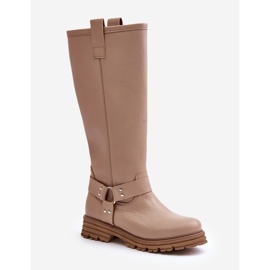Botas Altas Mujer Piel Lewski 3615 Beige 4