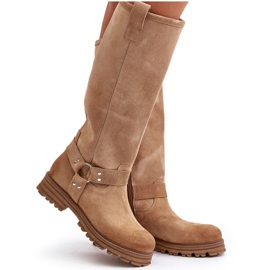 Botas por encima de la rodilla mujer ante Lewski 3615 Beige 8