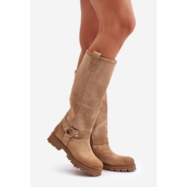 Botas por encima de la rodilla mujer ante Lewski 3615 Beige 1