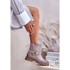 Botas Planas Mujer Ante Lewski 3610 Cappucino beige 8