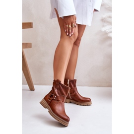 Botas Planas Mujer Piel Lewski 3610 Marrón 2