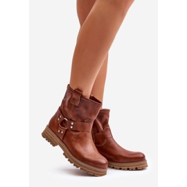 Botas Planas Mujer Piel Lewski 3610 Marrón 1