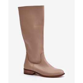 Lewski Botas Media Caña Mujer Piel Cremallera Izquierda 3616 Beige 4