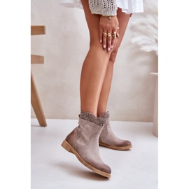 Lewski Shoes Botas Bajas Mujer Ante Lewski 3624 Cappucino beige 2