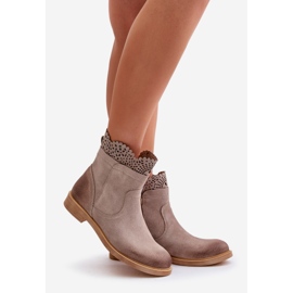 Lewski Shoes Botas Bajas Mujer Ante Lewski 3624 Cappucino beige 1