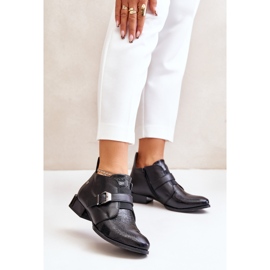 Botas Bajas De Piel Con Cremallera Maciejka 06692-01 Negro 2