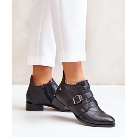 Botas Bajas De Piel Con Cremallera Maciejka 06692-01 Negro 3