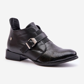 Botas Bajas De Piel Con Cremallera Maciejka 06692-01 Negro 4