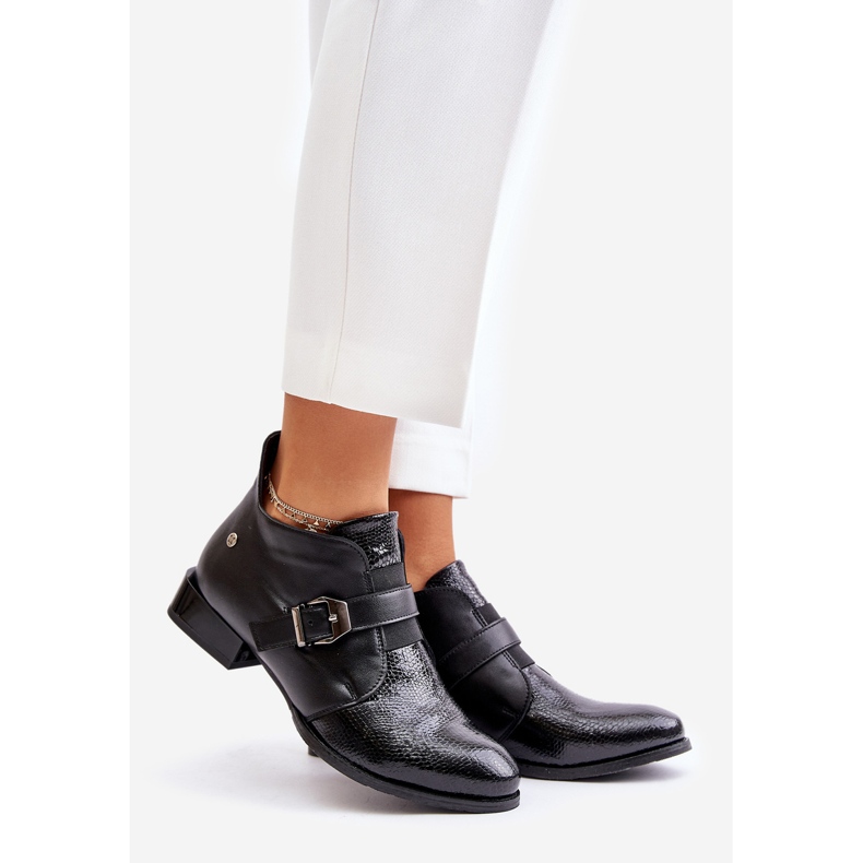 Botas Bajas De Piel Con Cremallera Maciejka 06692-01 Negro 1 Botas Bajas De Piel Con Cremallera Maciejka 06692-01 Negro 1
