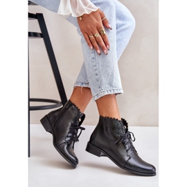 Zazoo 2964 Botas Planas de Piel, Negro 2
