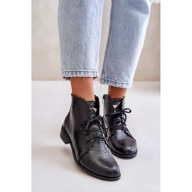 Zazoo 2964 Botas Planas de Piel, Negro 8