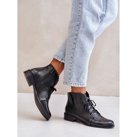 Zazoo 2964 Botas Planas de Piel, Negro 9