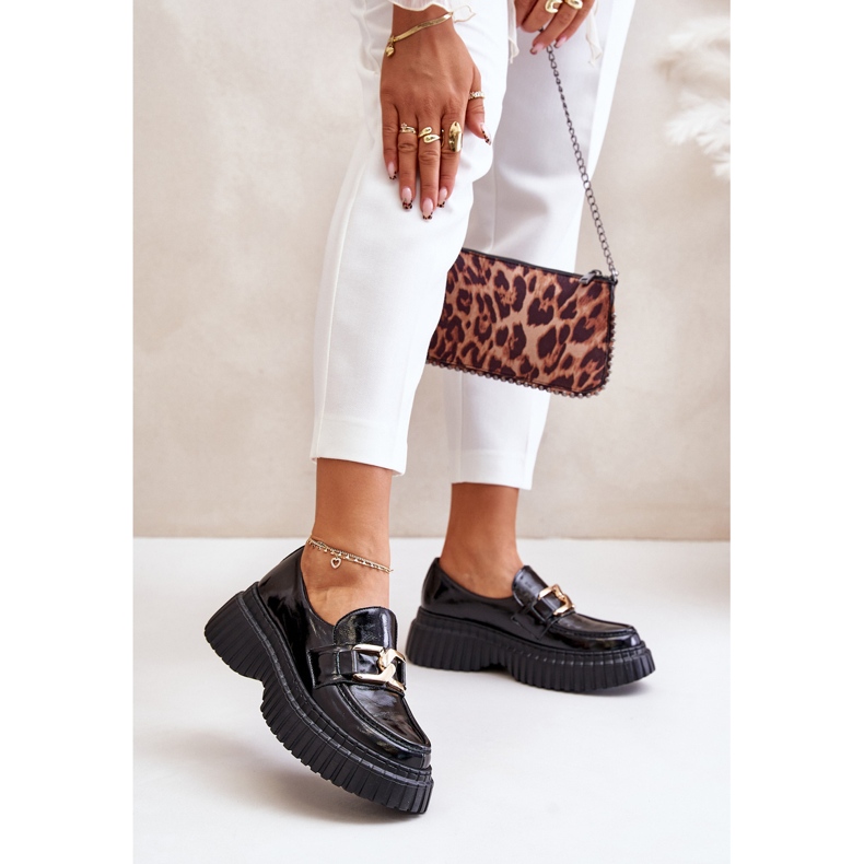 Zazoo 20176 Zapatos Mocasines Mujer Charol, Piel Natural, Negro 2