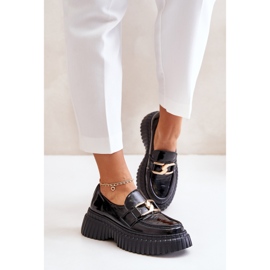 Zazoo 20176 Zapatos Mocasines Mujer Charol, Piel Natural, Negro 3