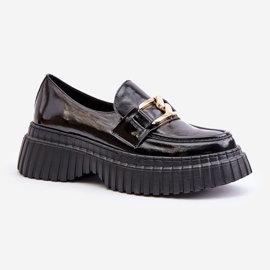 Zazoo 20176 Zapatos Mocasines Mujer Charol, Piel Natural, Negro 4