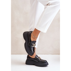 Zazoo 20176 Zapatos Mocasines Mujer Charol, Piel Natural, Negro 5