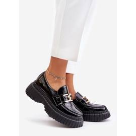 Zazoo 20176 Zapatos Mocasines Mujer Charol, Piel Natural, Negro 1