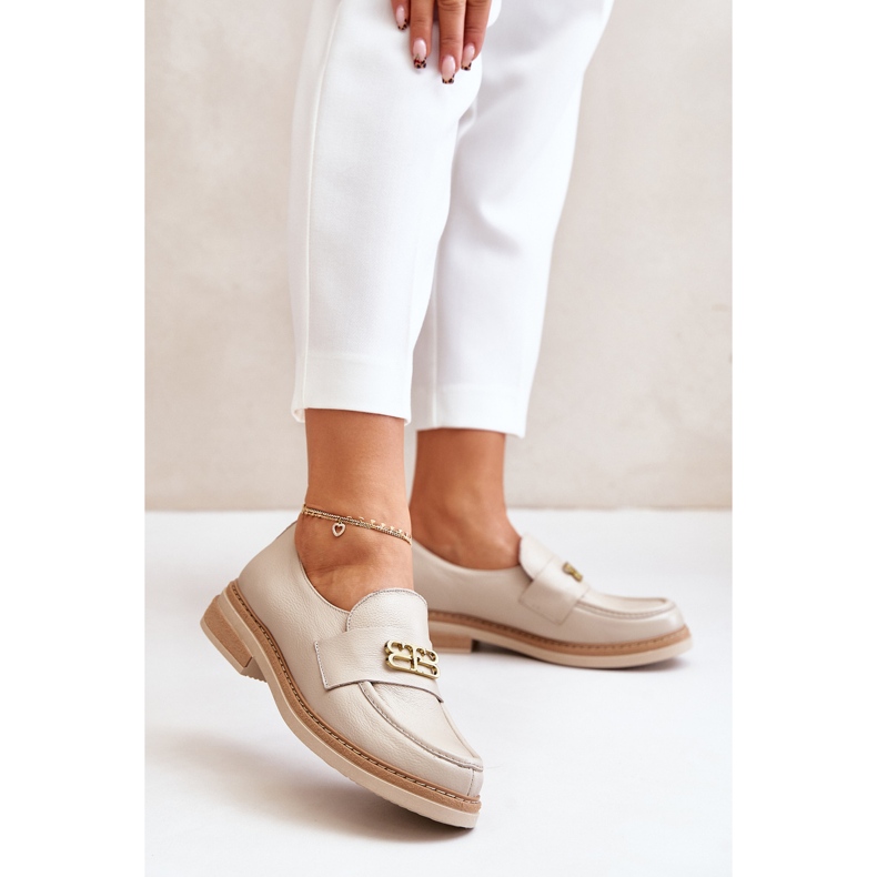 Zazoo 20174 Zapatos Planos Mujer Piel Elegante, Beige 2 Zazoo 20174 Zapatos Planos Mujer Piel Elegante, Beige 2