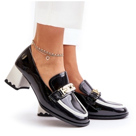 Zapatos De Mujer Lacados Con Tacón Alto Con Decoración Artiker 55C1002 Negro 9