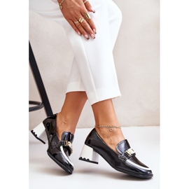 Zapatos De Mujer Lacados Con Tacón Alto Con Decoración Artiker 55C1002 Negro 8
