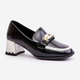 Zapatos De Mujer Lacados Con Tacón Alto Con Decoración Artiker 55C1002 Negro 4