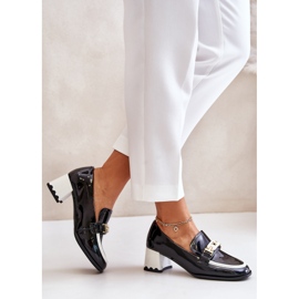 Zapatos De Mujer Lacados Con Tacón Alto Con Decoración Artiker 55C1002 Negro 3