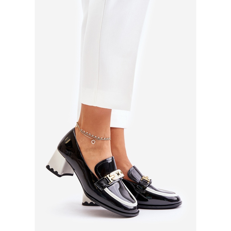 Zapatos De Mujer Lacados Con Tacón Alto Con Decoración Artiker 55C1002 Negro 1