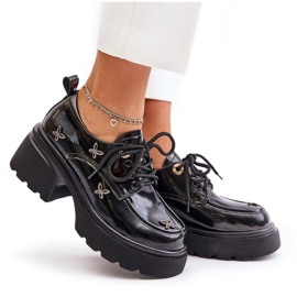 Zapatos Mujer Charol Con Adornos Piel Natural Artiker 55C0419 Negro 9