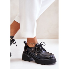 Zapatos Mujer Charol Con Adornos Piel Natural Artiker 55C0419 Negro 6