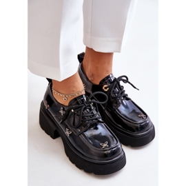 Zapatos Mujer Charol Con Adornos Piel Natural Artiker 55C0419 Negro 7
