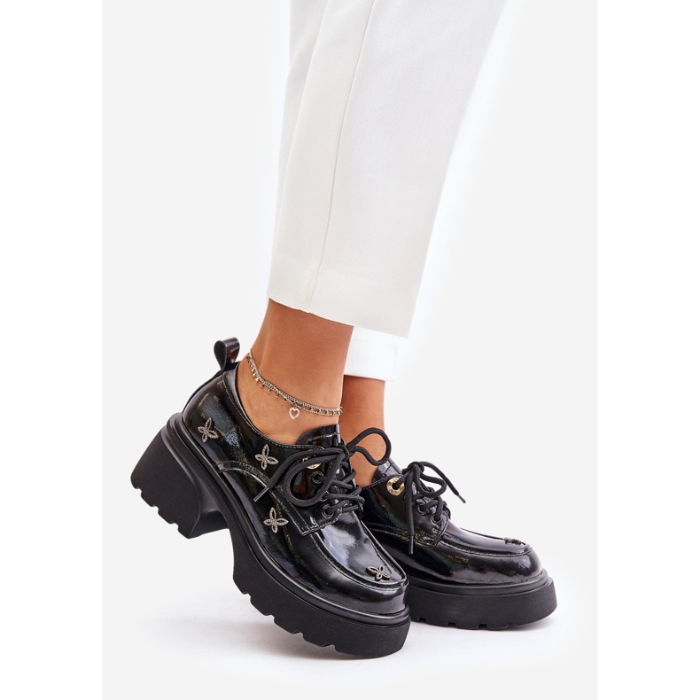 Zapatos Mujer Charol Con Adornos Piel Natural Artiker 55C0419 Negro 1