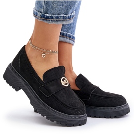 Mocasines Brogues De Mujer Con Detalle Dorado, Negro Arilva 7