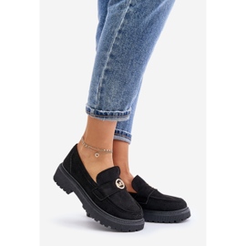 Mocasines Brogues De Mujer Con Detalle Dorado, Negro Arilva 6