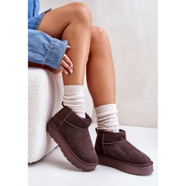 Botas de nieve Nucca marrones bajas de gamuza de moda marrón 13