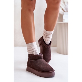 Botas de nieve Nucca marrones bajas de gamuza de moda marrón 4