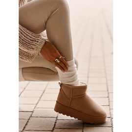 Botas de nieve con plataforma y forro de pelo para mujer, Beige Xamella 5