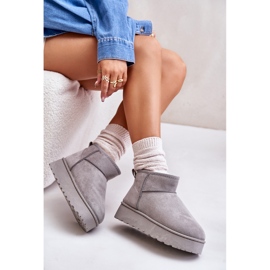 Botas de nieve con plataforma para mujer aisladas con pelo, gris Xamella 2