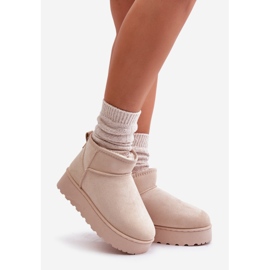 Botas de nieve con plataforma y forro de pelo para mujer, beige claro Xamella 1 Botas de nieve con plataforma y forro de pelo para mujer, beige claro Xamella 1