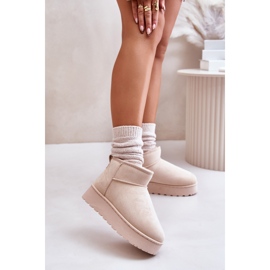 Botas de nieve con plataforma y forro de pelo para mujer, beige claro Xamella 2 Botas de nieve con plataforma y forro de pelo para mujer, beige claro Xamella 2