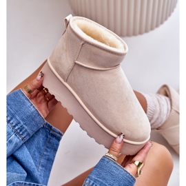 Botas de nieve con plataforma y forro de pelo para mujer, beige claro Xamella 13