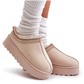 Botas de nieve para mujer con plataforma y forro de pelo, beige claro Remenia 8
